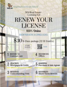 MA Real Estate License Renewal
