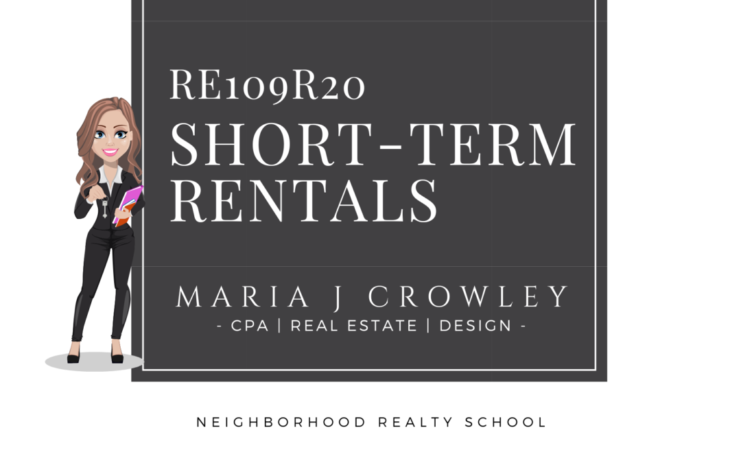 RE109R20 Short-Term Rentals